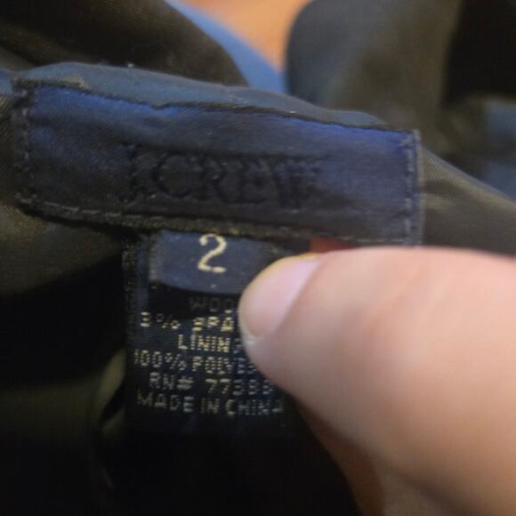 Tailored Wool Blazer Charcoal Gray Size 2 - Picture 3 of 11